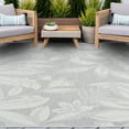 thumbnail image 1 of 4x6 Water Resistant, Indoor Outdoor Rugs for Patios, Front Door Entry, Entryway, Deck, Porch, Balcony | Outside Area Rug for Patio | Gray, Floral | Size: 4' x 5'3'', 1 of 8