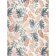 4x6 Water Resistant, Indoor Outdoor Rugs for Patios, Front Door Entry, Entryway, Deck, Porch, Balcony | Outside Area Rug for Patio | Multi-Color, Floral | Size: 3'10'' x 5'3''