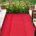 thumbnail image 1 of 4x6 Waterproof, Reversible Plastic Straw Outdoor Rugs for Patios | Also for Camping, RV, Deck, Porch, Balcony, Camp, Patio | Red, Solid | Size: 4' x 5'11'', 1 of 8