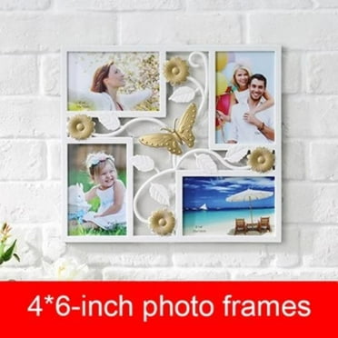 4x6'' White 4 Openings Wall Collage Picture Frame