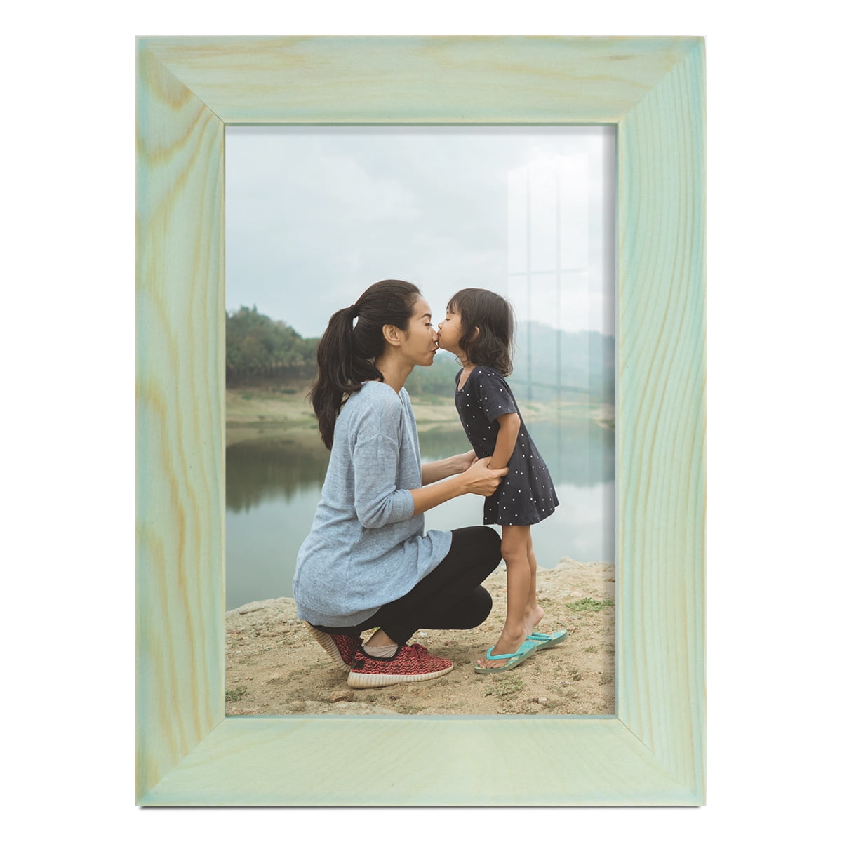 4x6 Wood Grain Picture Frame - Seafoam Green