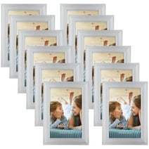 4x6 picture Frames Set of 12, Silver Photo Frame for Display or Tabletop