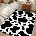 thumbnail image 1 of 4x6Ft Area Rugs Black and White Non-Skid Rubber Backing Large Rectangle Rugs - Living Room Bedroom Home Office, Farmhouse Cow Black White Indoor Floor Mat Carpets Washable Rug, 1 of 9