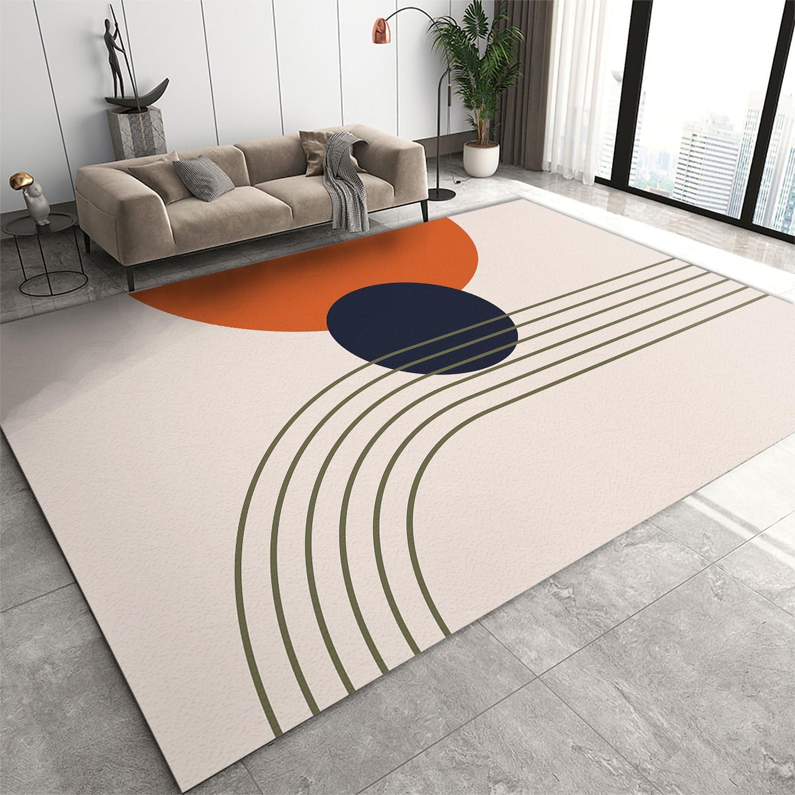 4x6ft Area Rug, Modern Geometry Multicolor Pattern Rugs For Bedroom