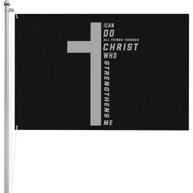 4x6ft Flags Jesus Cross Lion DoubleSided Flag Banner Vivid Color And
