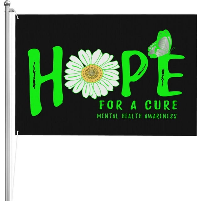 4x6ft Flags Warrior Mental Health Awareness DoubleSided Flag Banner