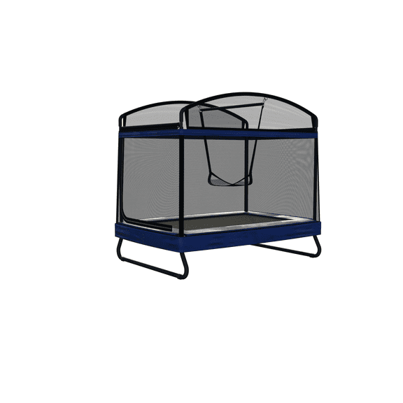 4x6ft Outdoor Square Trampoline for Kids & Adults, Tumbling Jump Mat