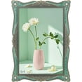 thumbnail image 1 of 4x6in Vintage Picture Frame with Brass-Green Metal Diamond Decoration,Clear Glass Front Cover,Ornate Antique Art,Unique Gifts for Couple Women Wedding Mothers Day,Horizontally & Vertically, 1 of 8