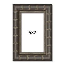 4x7 Frame Black Bamboo Solid Wood Picture Frame Width 1.5 Inches | Interior Frame Depth 0.5 Inches