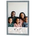 thumbnail image 1 of 4x7 Frame Blue Scuffed Farm Board Solid Wood Picture Frame Width 0.75 Inches | Interior Depth 0.5, 1 of 8