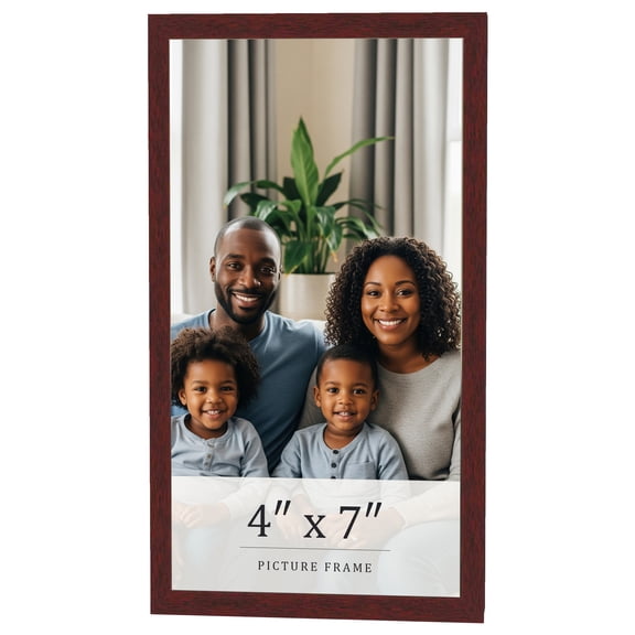 4x7 IN Frame Brown Solid Wood Picture Frame Width 0.75 Inches | Interior Frame Depth 0.5 Inches |