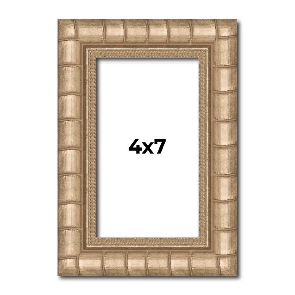 4x7 In Frame Silver Real Wood Picture Frame Width 1.5 inches | Interior Frame Depth 0.5 inches |