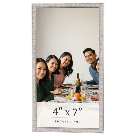 4x7 In Frame White Real Wood Picture Frame Width 0.75 inches | Interior Frame Depth 0.5 inches |