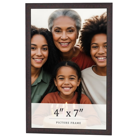 4x7 In Rustic Brown Real Wood Picture Frame Width 0.75 inches | Interior Frame Depth 0.5 inches |
