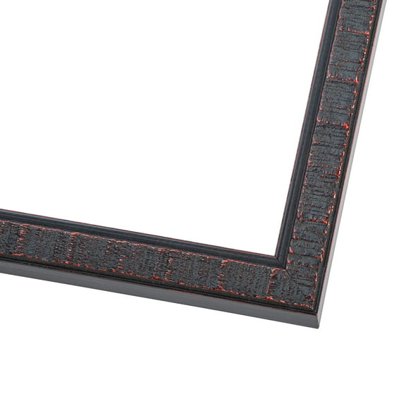 4x7 Textured Brown Picture Frame - UV Acrylic, Foam Board Backing, Hanging Hardware