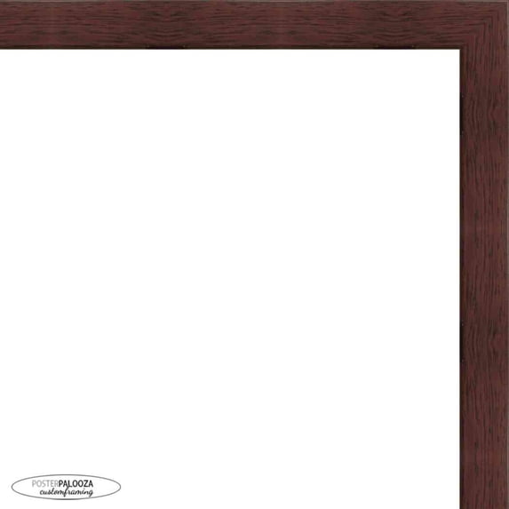 4x7 Traditional Mahogany Complete Wood Picture Frame with UV Acrylic, Foam Board Backing, & Hardware