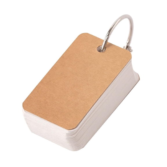 4x7cm Flash Cards Index Cards, Ring Lined Note Card Bood Flashcards, Mini Blank Flash Cards, Card Pad Index Note Notecards for Studying Supply for All Age - Brown