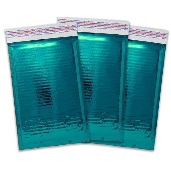 4x8" Bubble Mailers, Polished Rose Gold, Pink, Hologram, Teal Metallic, Mirrored Padded Self Sealing Mailing Shipping Reflective Envelopes