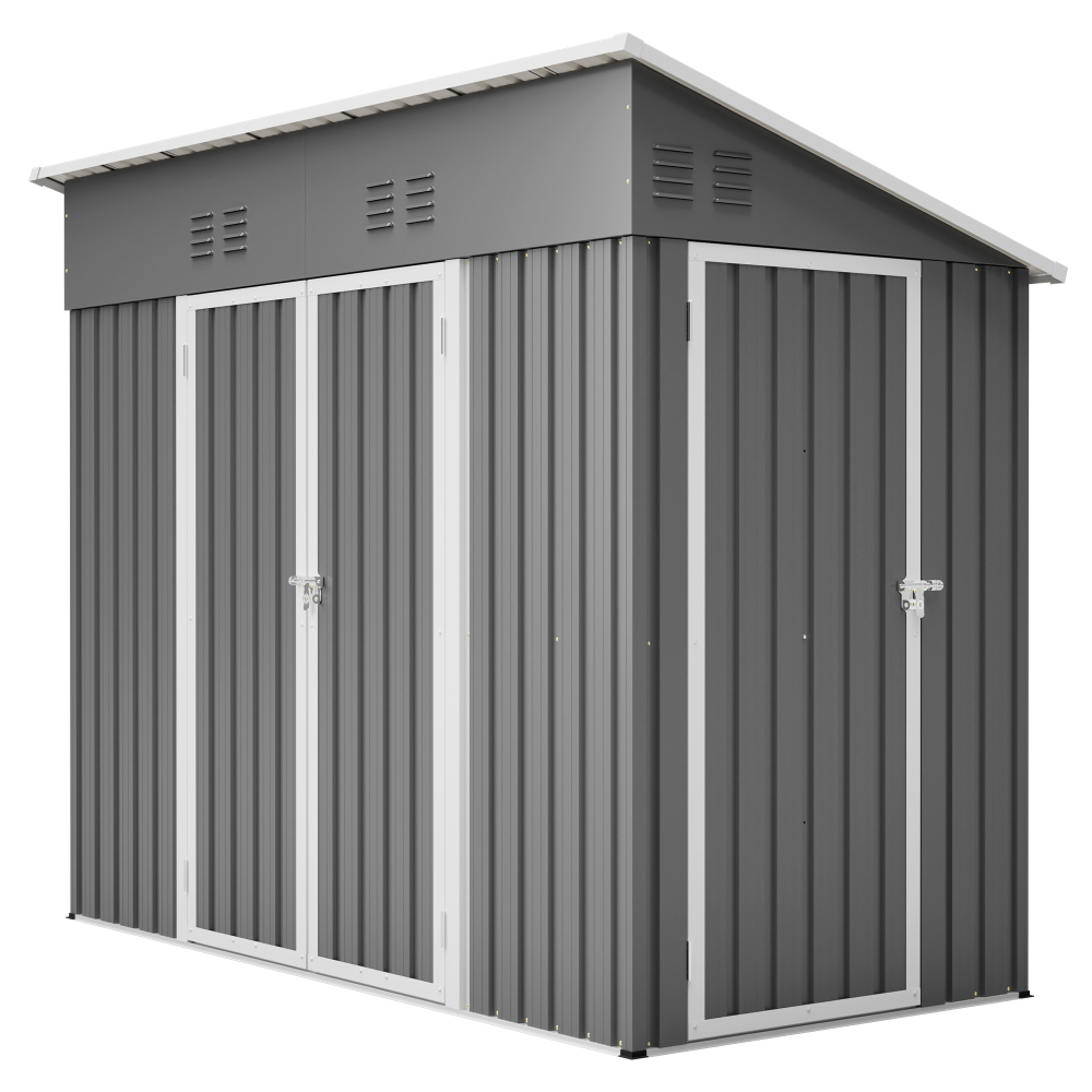 4x8 FT Slope Roof Reinforced Storage Shed Heavy Duty Metal Floor Frame 4x8 FT Slope Roof Reinforced Storage Shed Heavy Duty Metal Floor Frame
