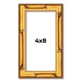 thumbnail image 1 of 4x8 Frame Gold Bamboo Solid Wood Picture Frame | 1 Inch Moulding Width | Interior Frame Depth 0.75, 1 of 8