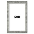 thumbnail image 1 of 4x8 Frame Silver Grey Distressed Solid Wood Picture Frame | 0.75 Inch Moulding Width | Interior, 1 of 8
