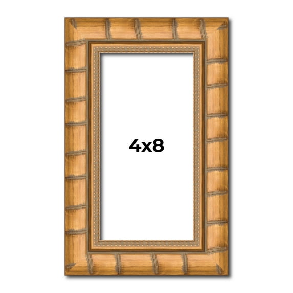 4x8 In Frame Gold Real Wood Picture Frame Width 1.5 inches | Interior Frame Depth 0.5 inches |