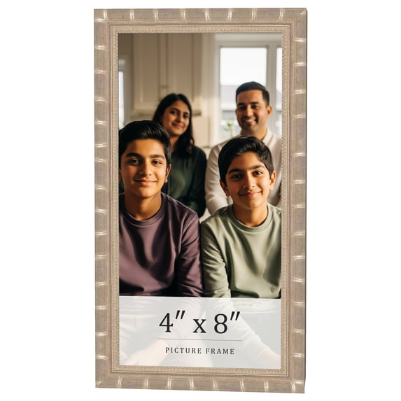 4x8 In Frame Silver Real Wood Picture Frame Width 1.5 inches | Interior Frame Depth 0.5 inches |