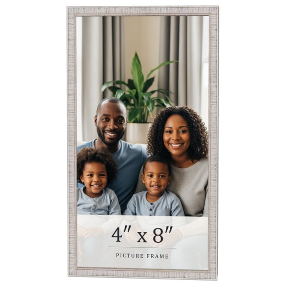 4x8 In Frame White Real Wood Picture Frame Width 0.75 inches | Interior Frame Depth 0.5 inches |