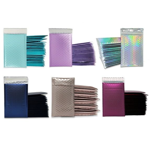 4x8" Metallic Bubble Multiple Colors Shipping Mailing Envelope Mailers