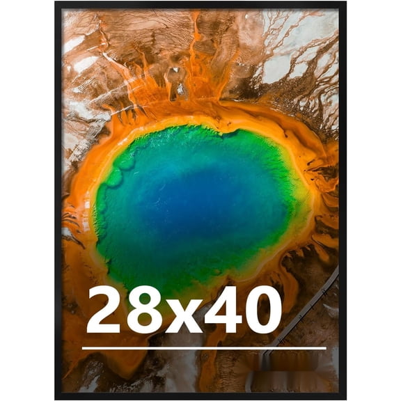 4x8 Picture Frame for Wall Display, 4x8 Black Picture Frame with Shatter Resistant Plexiglass, Stable and Sturdy 4 x 8 Poster Frame for Wall Display, Handpicked Gift Collection, 1 Pack