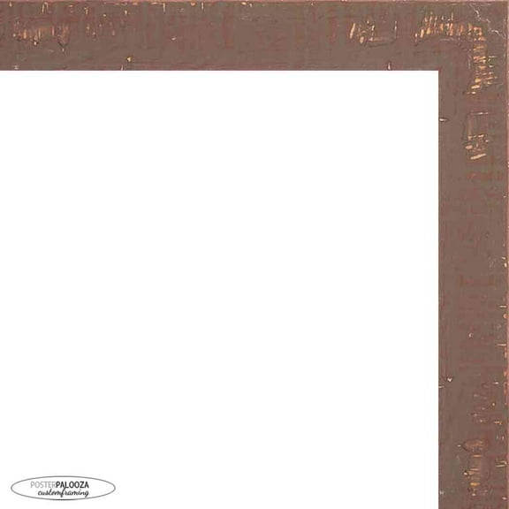 4x8 Shabby Chic Brown Picture Frame - UV Acrylic, Foam Board Backing, Hanging Hardware