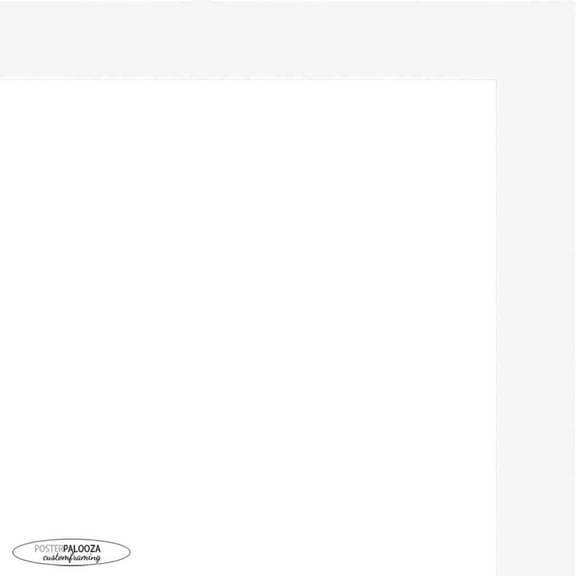4x8 Slim Profile White Picture Frame - UV Acrylic, Foam Board Backing, Hanging Hardware