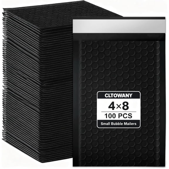 4x8 inch small bubble mailing bags, 100 pack, waterproof thickened envelopes, self-sealing adhesive mailing bags, for mailing cards, jewelry, cosmetics, and small business packaging