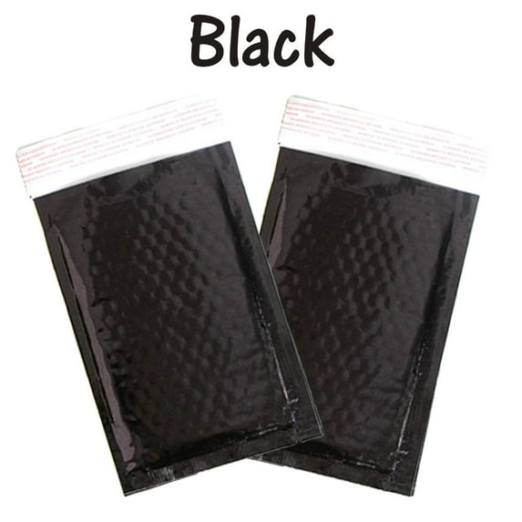4x8 inches Shiny Metallic Bubble Mailers Pink, Teal, Gold, Red or Mirrored Black Padded Colorful Self Sealing Rigid Envelopes 4x7" usable space