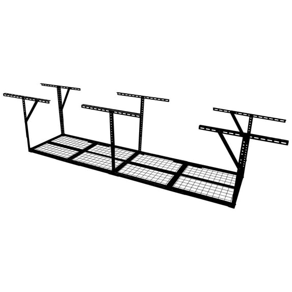 4x8FT Overhead Garage Storage Rack,Adjustable Storage Organization System,Heavy Duty Metal Garage Ceiling Storage Racks,450lbs Weight Capacity