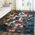 thumbnail image 1 of 4x8ft Abstract Irregular Pattern Area Rug Fashion Multicolor Art Deco Rug, Non Slip Washable Non-Shedding Foldable Short Pile Carpet For Kids Playroom,Dining,Home,Decor,Office, 1 of 7