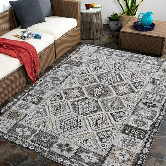 4x8ft Area Rug, Non-Shedding & Easy Care, Ideal For High Traffic Areas In Living Room, Bedroom 1