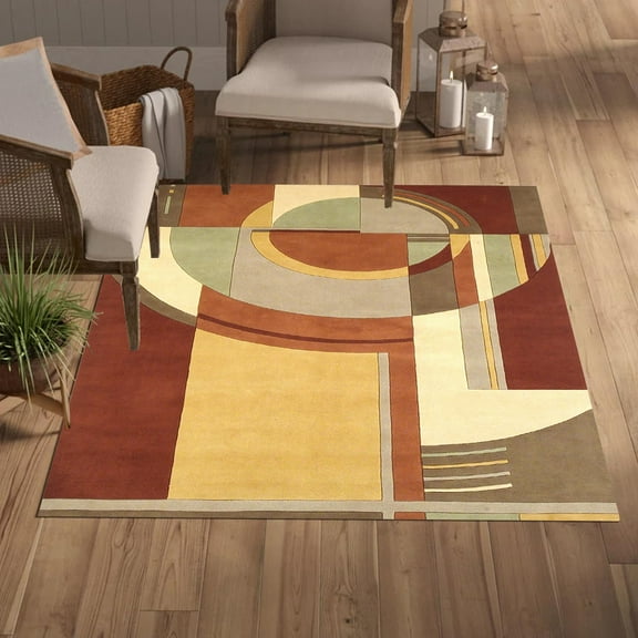 4x8ft Area Rug, Washable Bedroom Rug, Soft Accent Rugs For Living Room Entryway Dining Room, Non-Slip Non-Shedding Low-Pile Floor Carpet 1