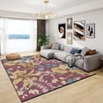 thumbnail image 1 of 4x8ft Machine Washable Floral Living Room Rug - Area Rugs For Bedroom Non-Slip Soft Room Decor Rug Distressed Indoor Carpet For Dining Room Entryway Office, 1 of 7