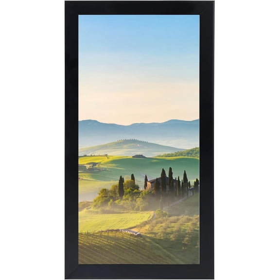 4x9 Black Picture Frames, Photos Frame with Plexiglass, Wall Gallery Photo Frames, Horizontal and Vertical for Wall Mounting and Tabletop, Home Office Decoration