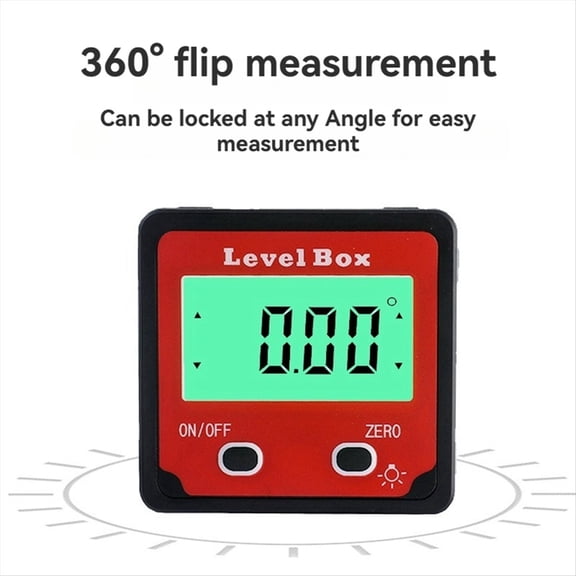 4x90 Degree 2 Button Digital Display Inclination Box Digital Level Protractor Slope Ruler Digital Display Angle Meter