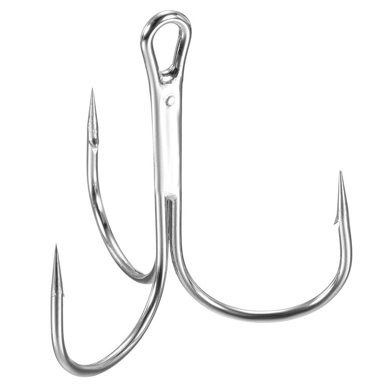 5/0# 1.77 Treble Fish Hooks Carbon Steel Sharp Bend Hook with