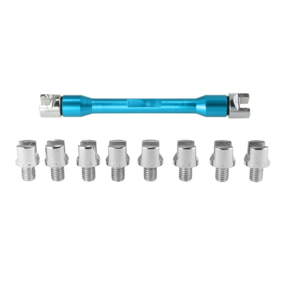 5.0-6.8 Universal Motorbike Wheel Spoke Wrench CNC Spanner Kit Repair Tool Blue