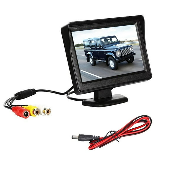 5.0 Inch TFT LCD Car Reversing Monitor Screen With 2 Video Inputs For Rear View Camera System, HD Digital Display For Reverse Parking, DC 9-32V