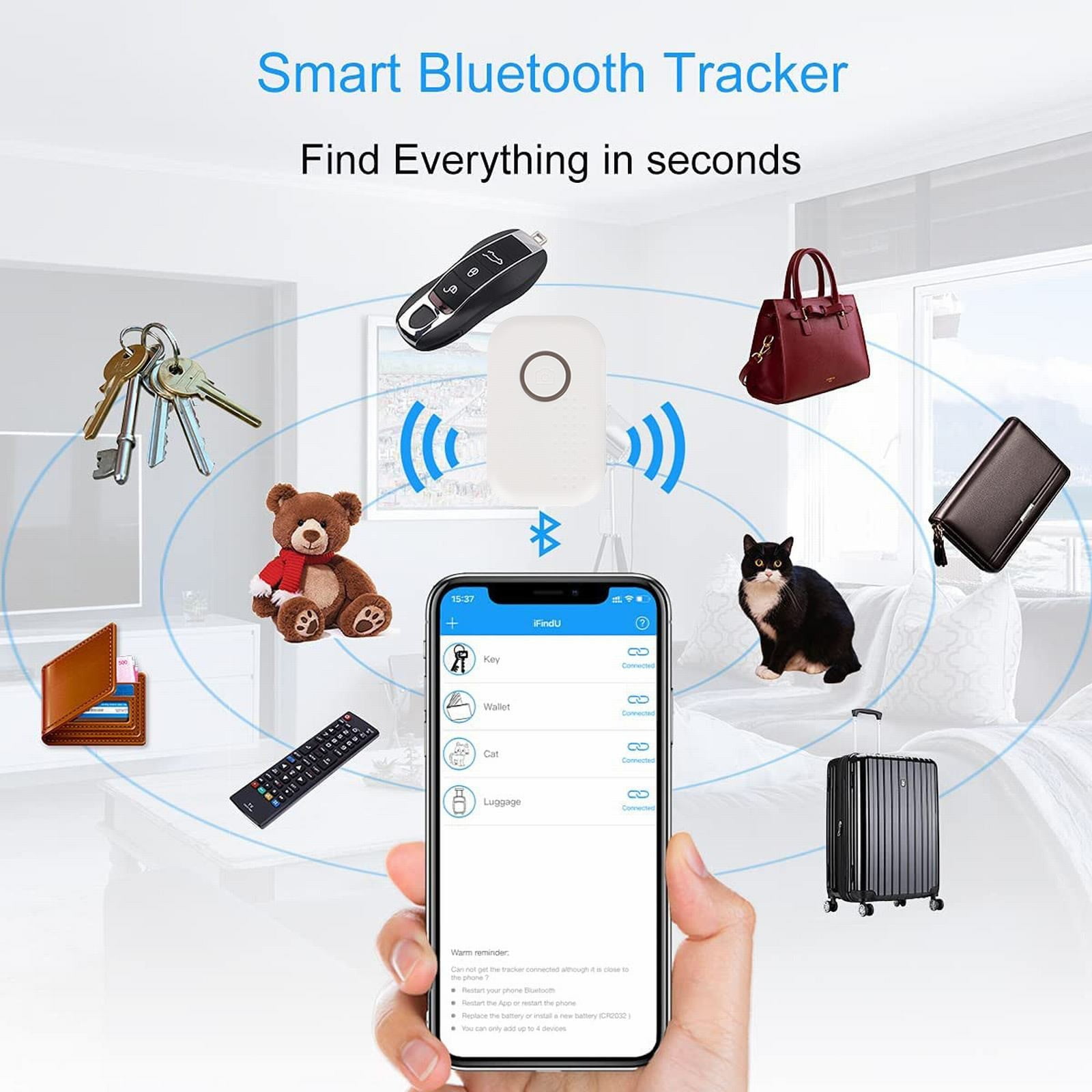5.0 Smart Locator Item Finder. Portable Carry On Item Locator. Suitable