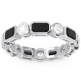 thumbnail image 1 of 5.00 Carat Beautiful Natural Diamond Black Onyx Gemstone Proposal Eternity Band for her Solid 14K White Gold Size 11.5 by Diamond-Capitals, 1 of 8