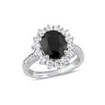 thumbnail image 1 of 5.00 Carat (Ctw) Black Sapphire and Lab-Created White Sapphire Ring in Sterling Silver for Women, 1 of 5