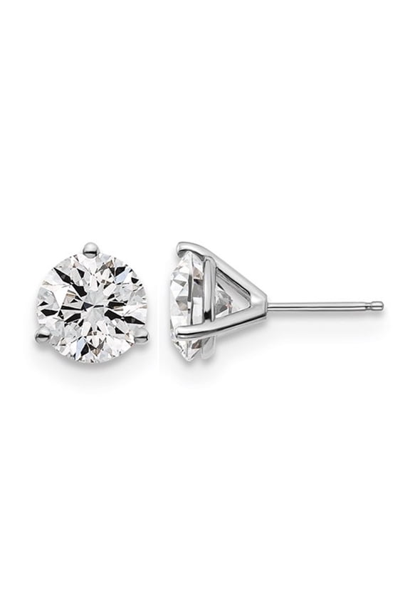 5.00 Carat (Ctw G-H, VS2-SI1) Lab-Grown Diamond Solitaire Stud Earrings in 14K White Gold for Women