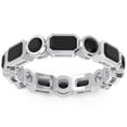 thumbnail image 1 of 5.00 Carat Emerald Cut Black Onyx Gemstone Beautiful Proposal Eternity Band for Ladies Solid 18K White Gold Size 10.5 by Diamond-Capitals, 1 of 8