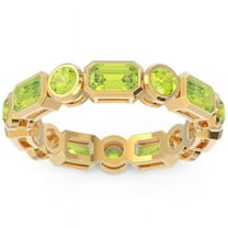 5.00 Carat Fine Blue Topaz Gemstone Engagement Eternity Bands for Ladies Solid 14K Yellow Gold Size 7 by Diamond-Capitals